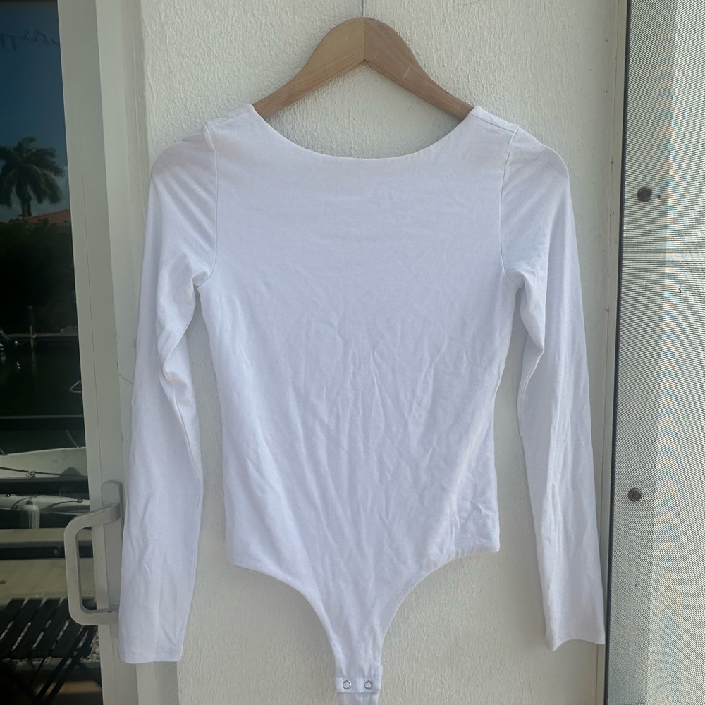 White Long Sleeve Marea Bodysuit